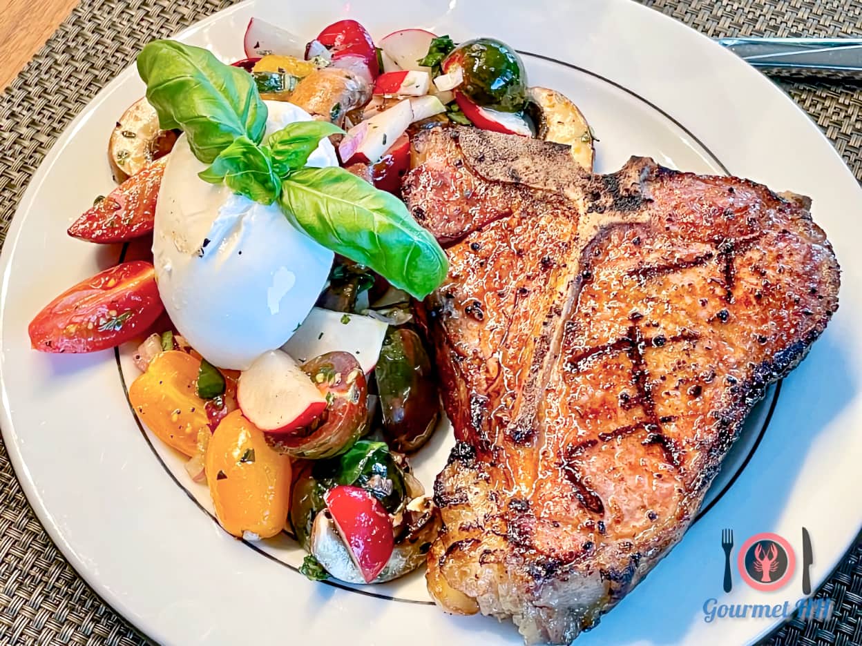 Bild: T-Bone rückwärts gegrillt, Beilagen